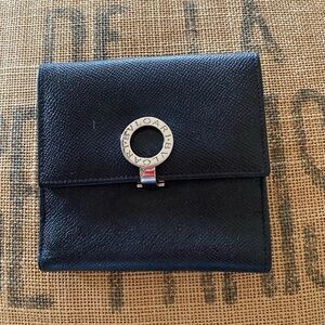 💯 GUARANTEED AUTHENTIC Bvlgari Wallet. Beautiful Black leather. Pristine.